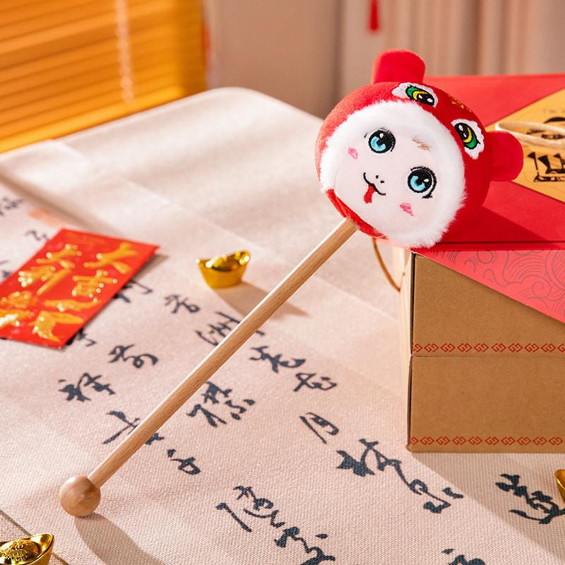 Snake Mascot Cute Plush Toys Red Envelope Hanging Zodiac Massage Gifts Stick