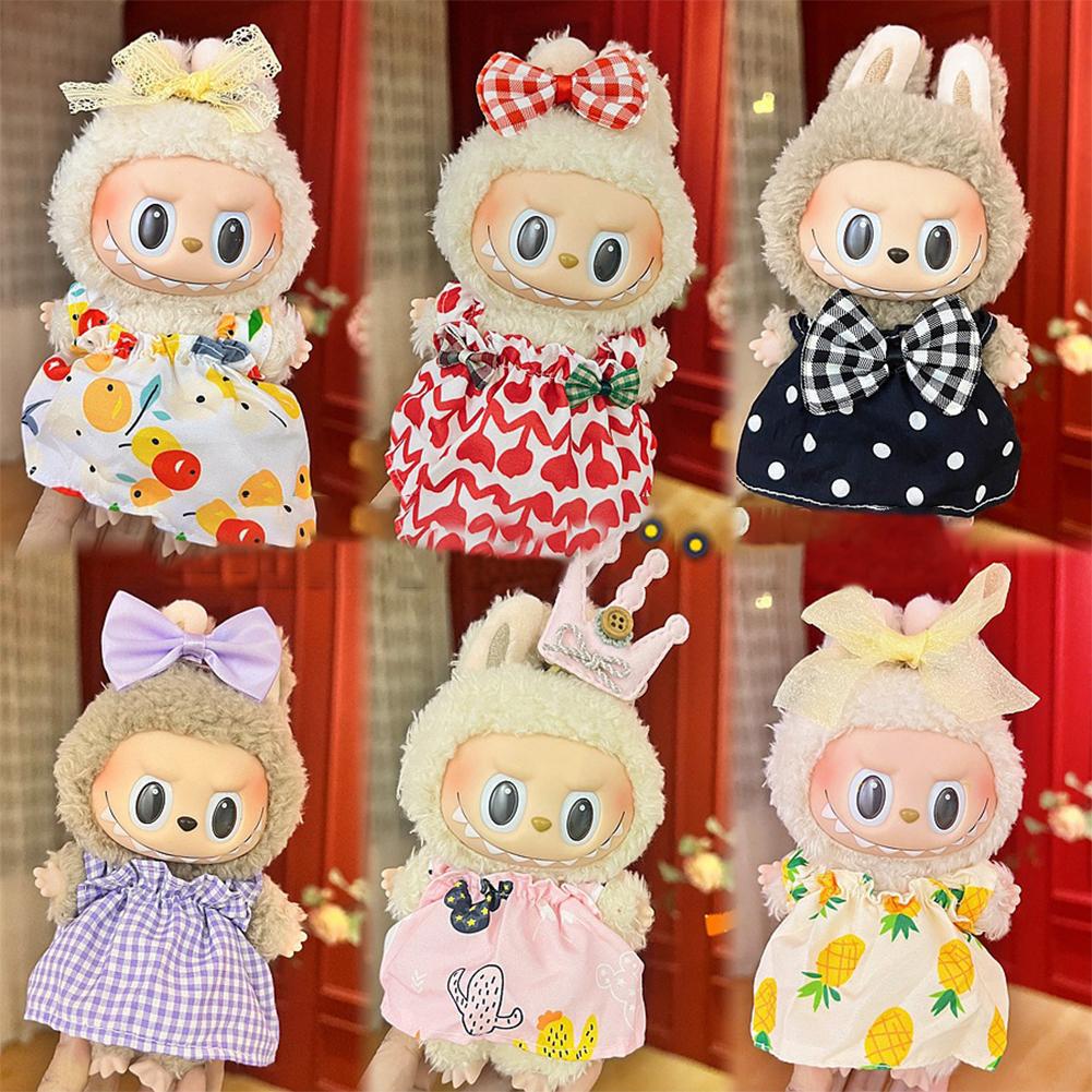 For 17cm Labubu Doll Clothes Fashion Clothes Hoodies Doll Clothes Color Match Hoodies Dolls Accessories Cute Decoration Little Cloths