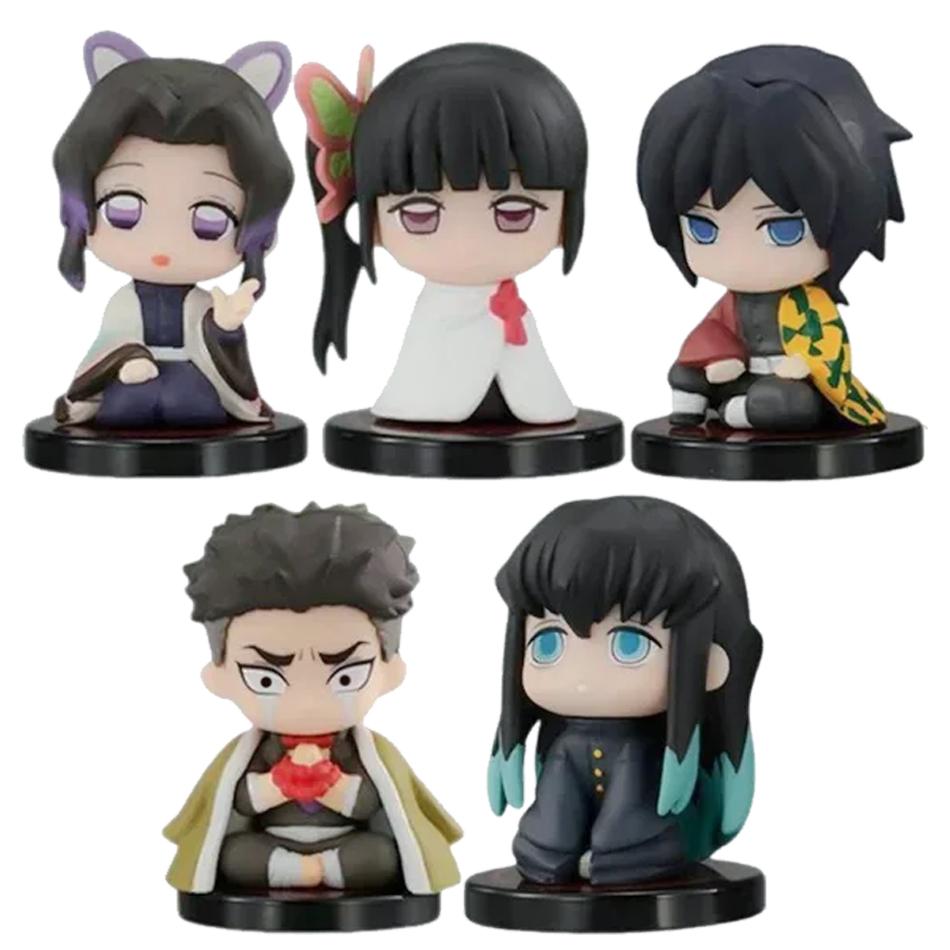 Фігурка Іграшка Demon Slayer Аніме Kimetsu no Yaiba Версія Q Сидячий Танджіро Незуко Іноске Зеніцу Модель Фігурки PVD Лялька Подарунок