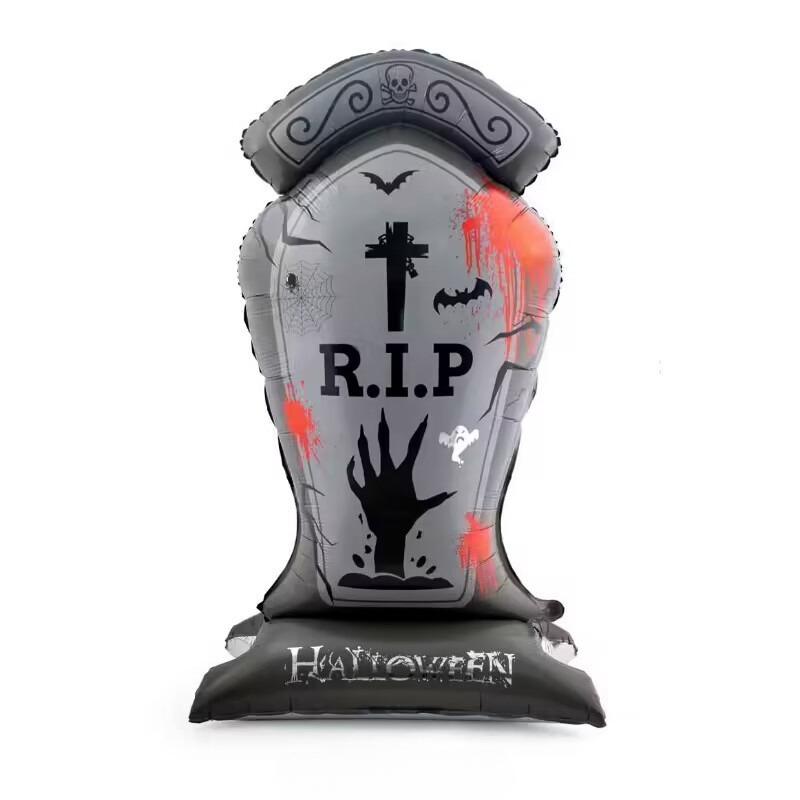 1pc Halloween super-large haunted house castle standing aluminum foil balloon, horror Halloween, haunted house party 1pcs