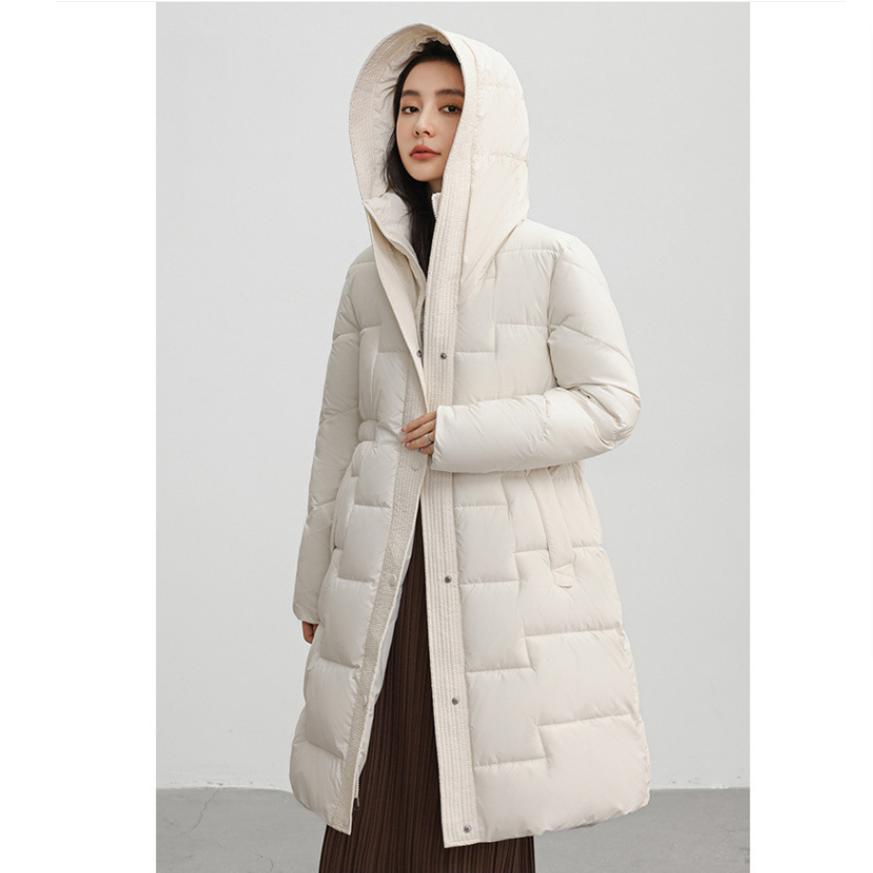 Down Padded Jacket Women's Winter Thickened Tooling Padded Jacket Art Long Style