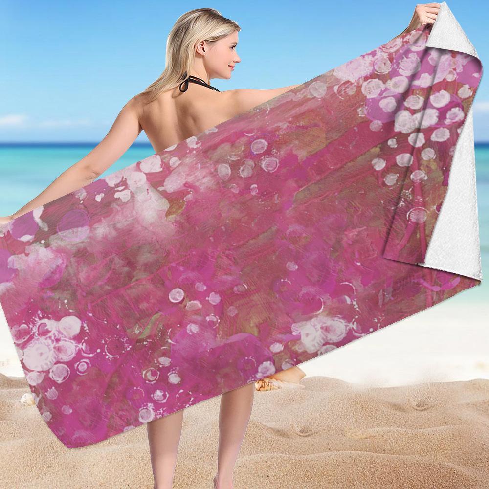 Mantra Beach Collection Digital-printed Polyester Superfine Fiber Double-sided Fleece Beach Vacation Bath Towel, Beach Towel