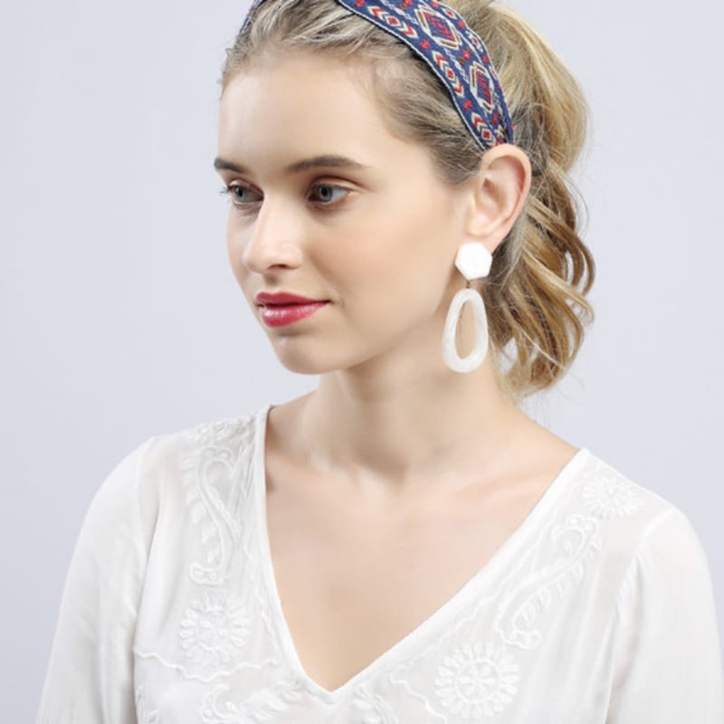 LALA Bohemian Imported Hairband - Navy