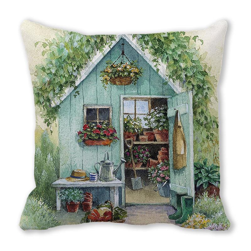 Pernă de canapea cu aspect de piele de piersică, model Crăciun Fericit, pisică și animal - ZT422