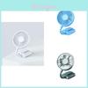 Portable Usb Clip-on Mini Fan With Left Right Oscillation 70.5g Lightweight 10 Square Meters Coverage White