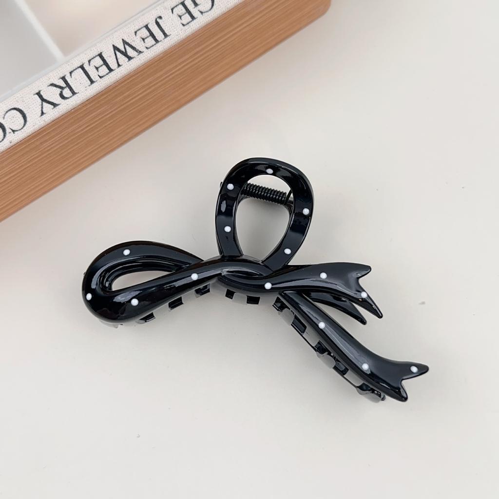 Korean Version of The Polka Dot Hair Clip Women's New Half-caught Hair Clip Headdress Hairpin Clip Disc Hair Clip Summer Hair Accessories