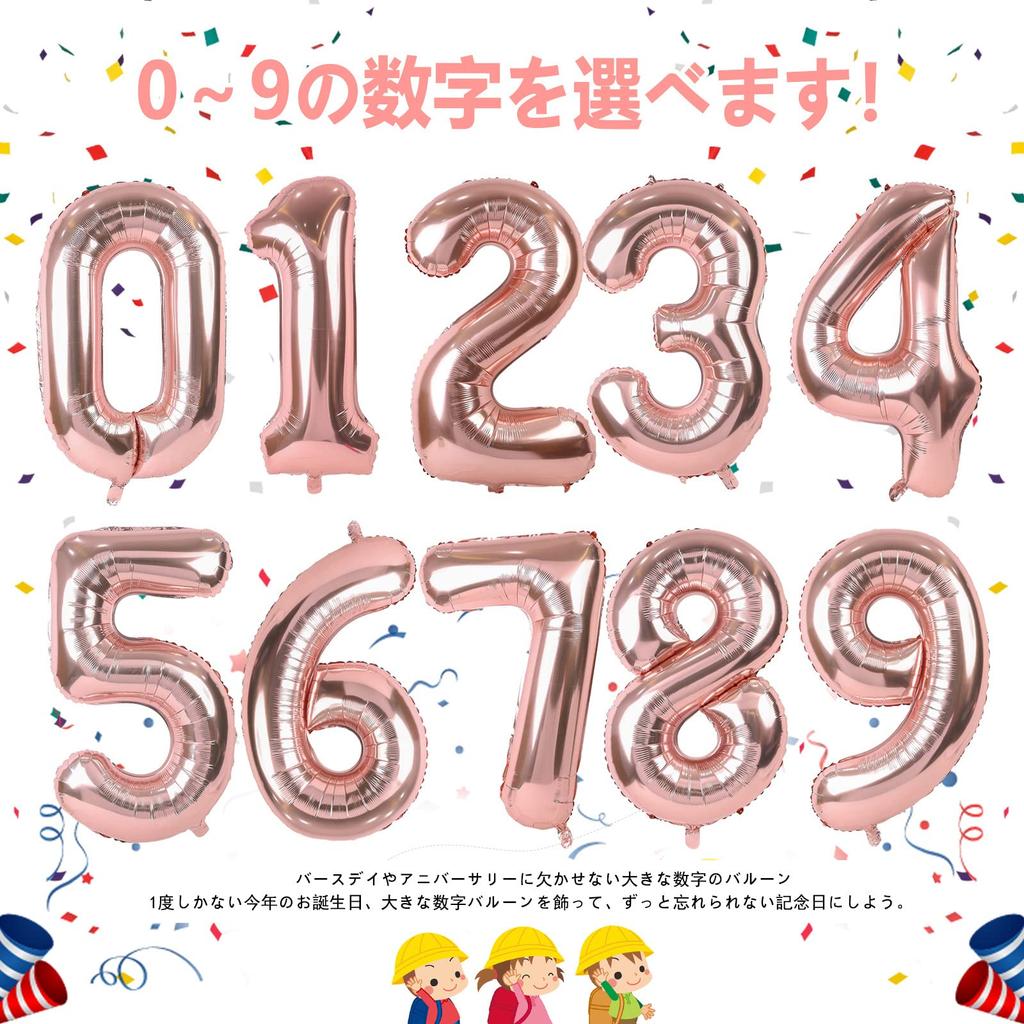 Smlpuame Number Balloon 40 Inch Large Birthday Party Balloon Aluminum 90cm Rose Gold Happy Birthday Wedding Anniversary Event Decor