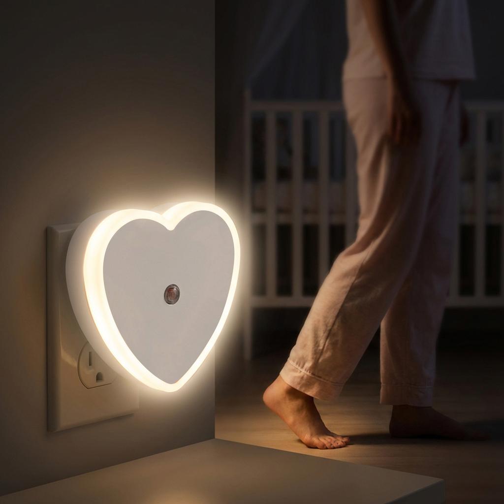 LED Smart Light-Controlled Energy-Saving Night Light (US Standard Heart Shape)