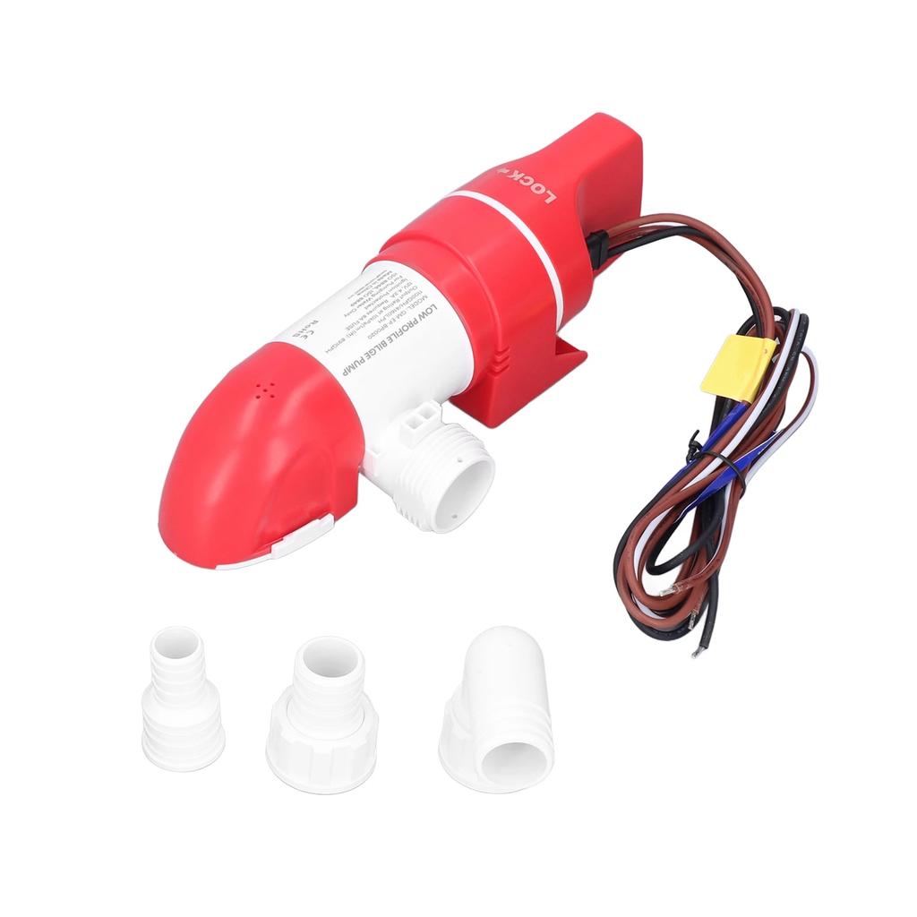 Water Bilge Pump Low  Bilge Pump 1100GPH/4160LPH Electric Automatic Stainless Steel DC12V 360° Rotation for Boats