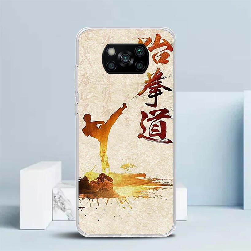 Kungfu Taekwondo Phone Case For Xiaomi Poco F7 Ultra X5 X6 X7 Pro M7 Redmi 15C 15 13C 13 12C 12 10C 10 10A 9 9C 9A 9T Cover Poco