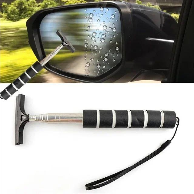Car Accessories Car Rearview Mirror Wiper Stainless Steel Telescopic Wiper Glass Defogger Wiper Cleaning Car Wiper Blade