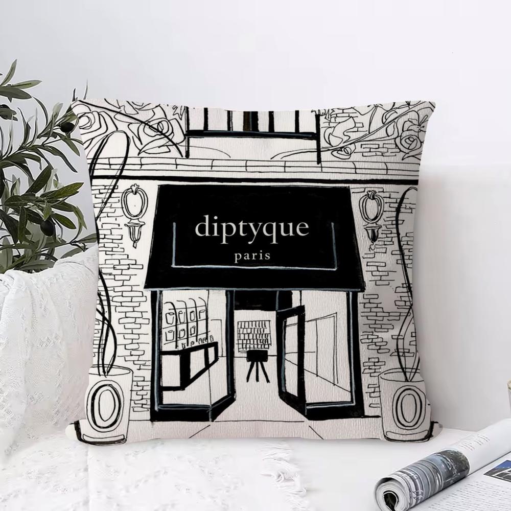 

Luxury D-Diptyques Pillow Case Ultra Soft Skin Friendly Fabric Cloud Like Comfort & Concealed Zipper 12x12Inch