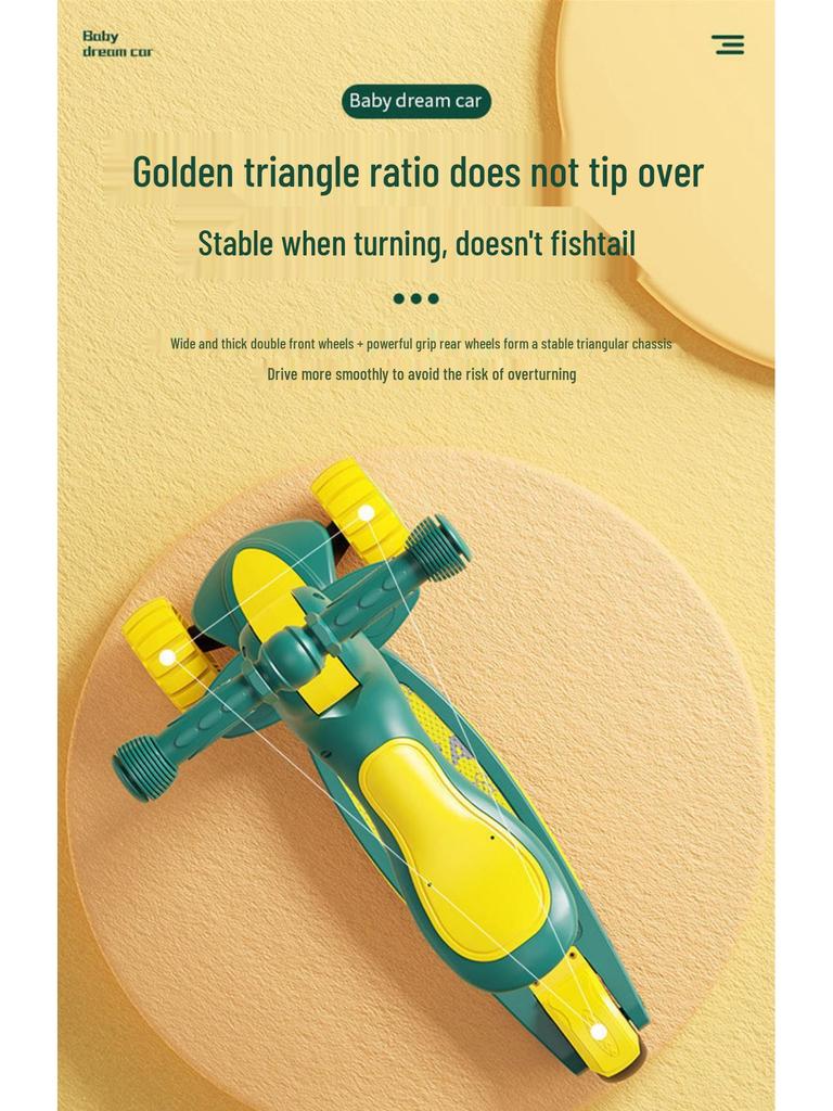 3-in-1 Toddler Scooter & Ride-On: For Ages 2-6, Boys & Girls