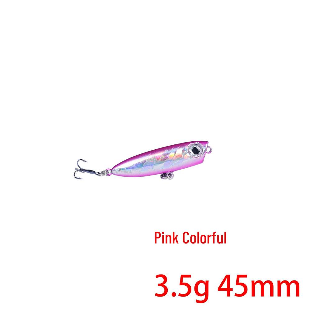 Zig-Zag Surface Popper Minnow Lure 3.5g 4.5cm for Bass Fishing