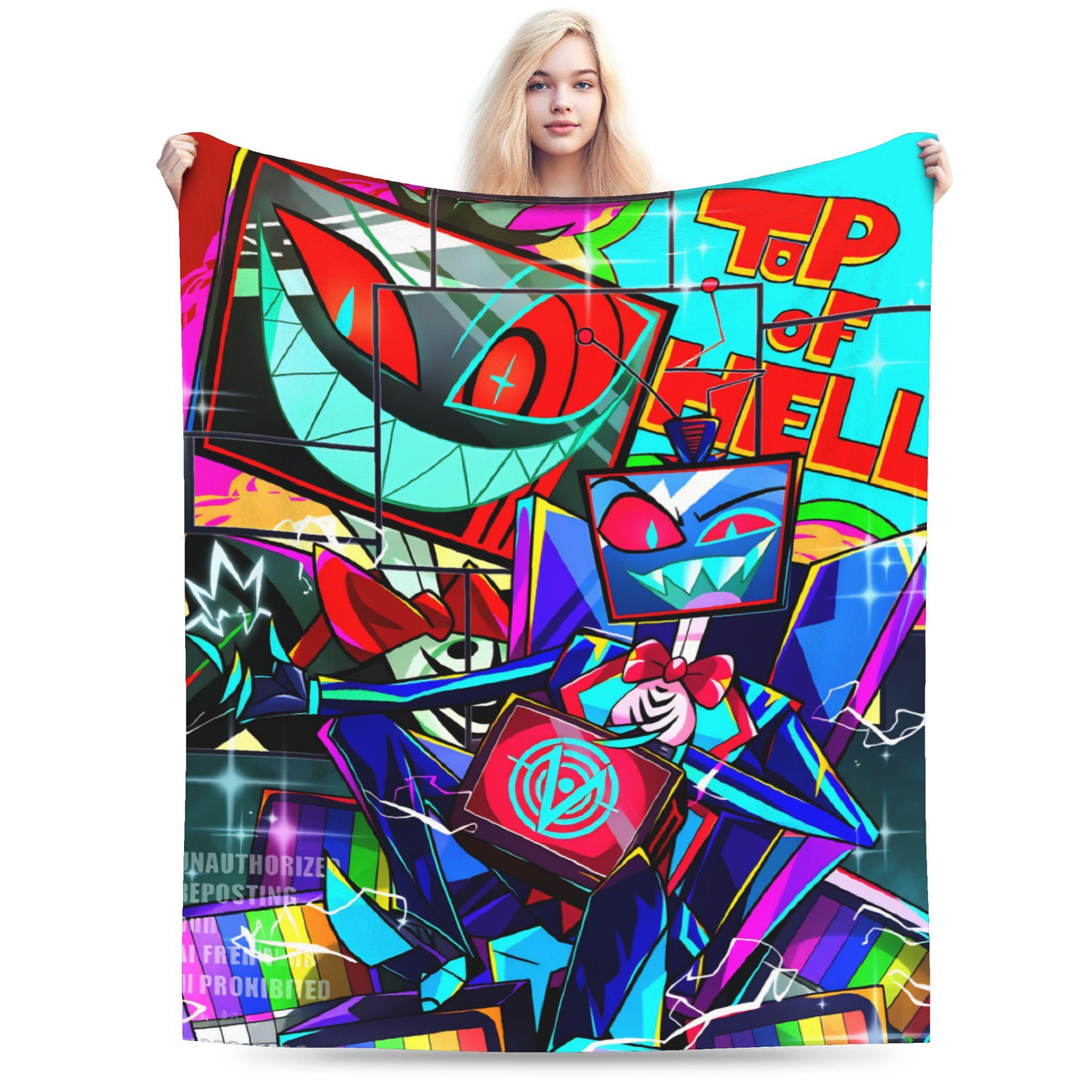 

Relax Alastor Vox Plush Blankets Children Hazbines Hoteles Flannel Throw Blanket For Bedroom Super Warm Quality Bedspread Gift 30x40in