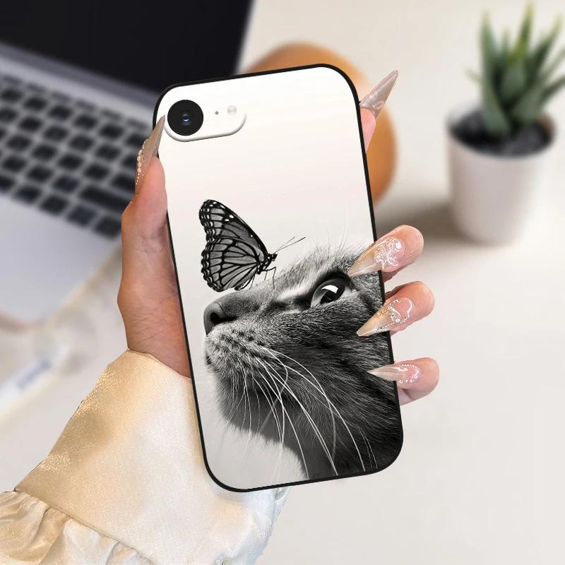 Case For iPhone SE4 Fashion Color Painted Soft Silicone Phone Coque Cover For Apple iPhone 16e 5G A3409 A3408 Shockproof Cases