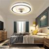 AC220V 72W Intelligent LED Ceiling Fan Lamp Creative Invisible Integrated Fan Light Silent Stepless Chandelier Fan