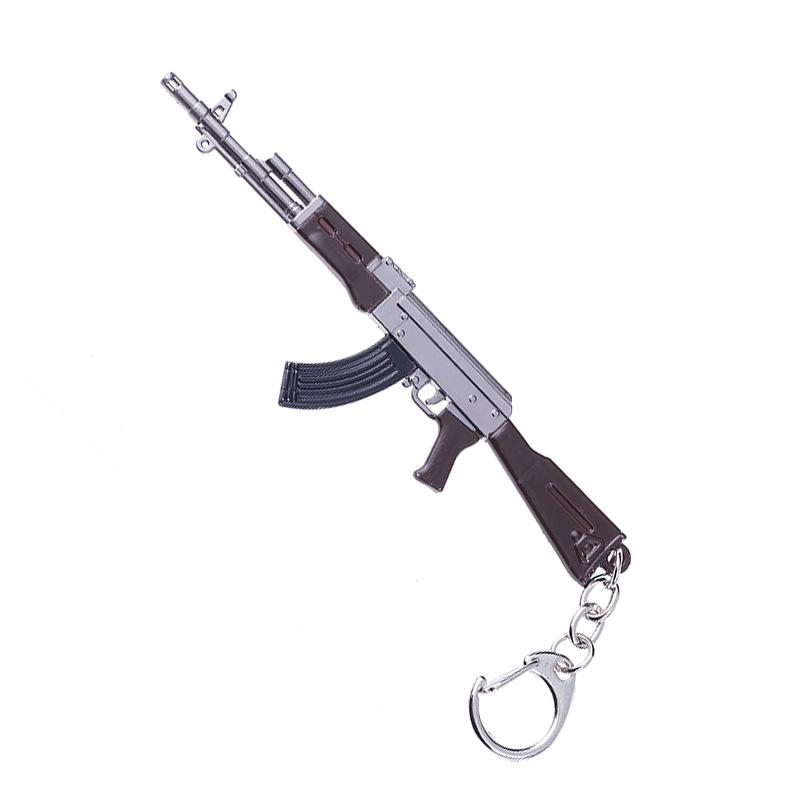 12cm PlayerUnknown's Battlegrounds Chicken Dinner Keychain & Weapon Figurine - Creative Classic Gift