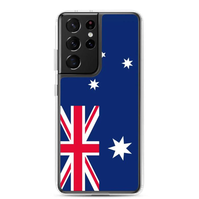 Coque Téléphone - Samsung - Galaxy S21 - Drapeau Australien - Souple - Multicolore