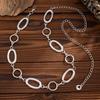 Stile Punk Catena Metallizzata Pieghettata in Vita Gioielli per il Corpo Regolabili Oro Argento Accessori Sexy per Donne Stile Etnico Retrò Cinture per la Vita