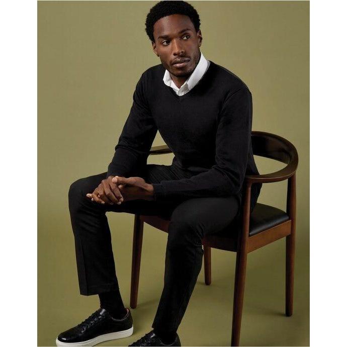 Kustom Kit Mens Arundel Long Sleeve V-Neck Sweater