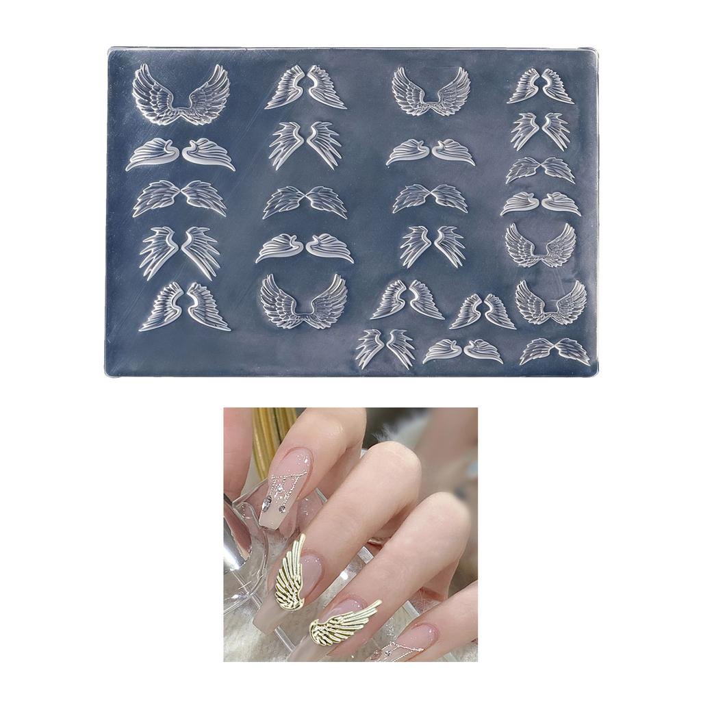 Nails Art Silicone Mold Wing Shape Manicure Training Tool Professional Manicure Supplies Perfect for Various Occasion