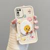 KEYSION Cartoon Cute Plush Embroidery Case for Infinix Hot 11 Play with Lanyard PU Leather Shockproof Phone Cover for Infinix Hot 10 9 Play