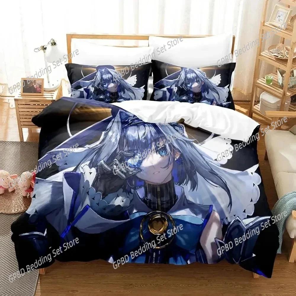 Comforter 3D Print Anime Ouro Kronii Bedding Set Bedroom Soft Modern S Comefortable Kids And