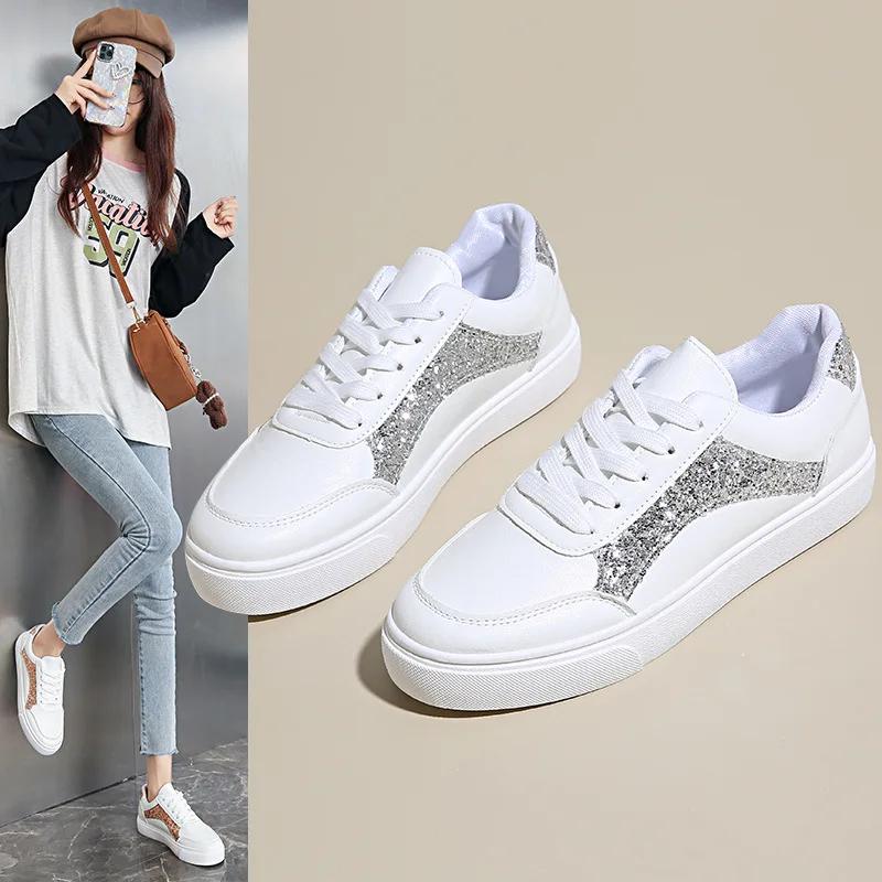 Fashion Sneakers Women's Shoes White Flats Running Sneaker Sports Sale Elegant Casual Designer Platform Barefoot Woman Trend Comfortable