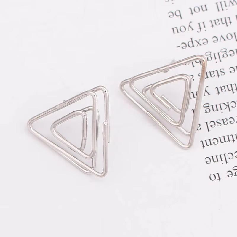 Chic Triangle Dangle Earrings for Women Hollow Geometric Statement Wraped Twisted Hanging Earrings Party Ear Decoration