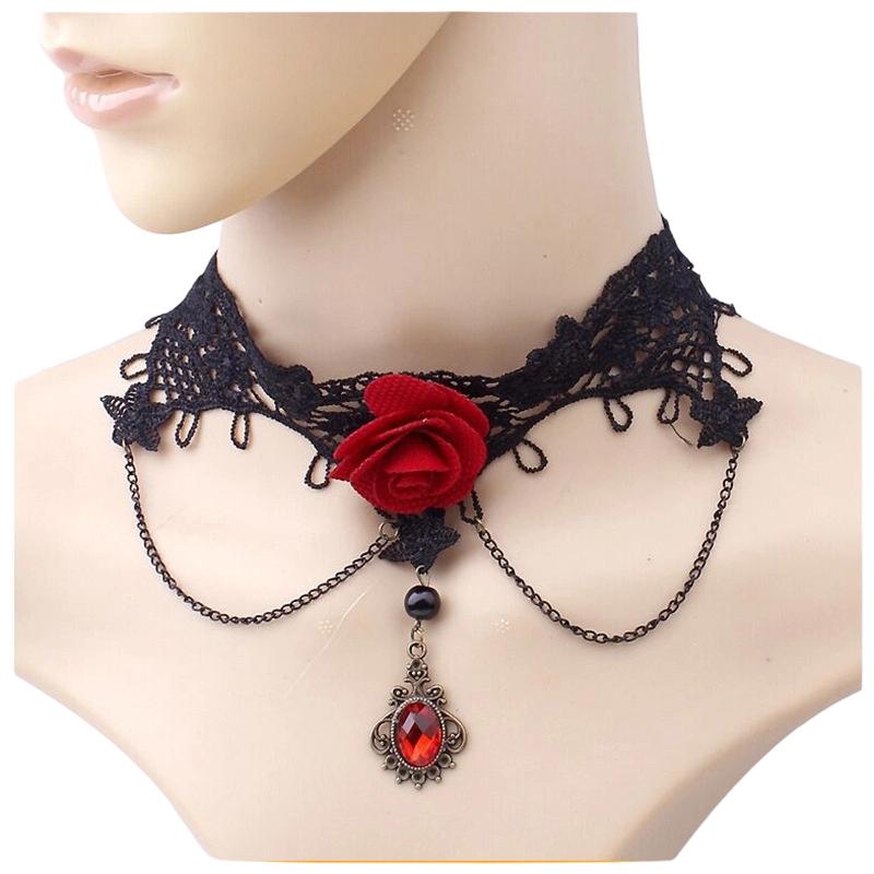 Halloween Headband Necklace Gloves Earrings Sticker 5-Piece Costume Accessories Set for Women Girls