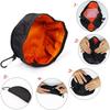 Collapsible Dog Travel Bowl Portable, Foldable Pet Food Water Bowl with Zipper, Lightweight 100g for Outdoor Camping