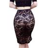 High Waist Lace Package Hip Skirts Sexy Women Sheer Mini Micro Above Knee Skirts Club See Through One Step Skirts Woman Clothing