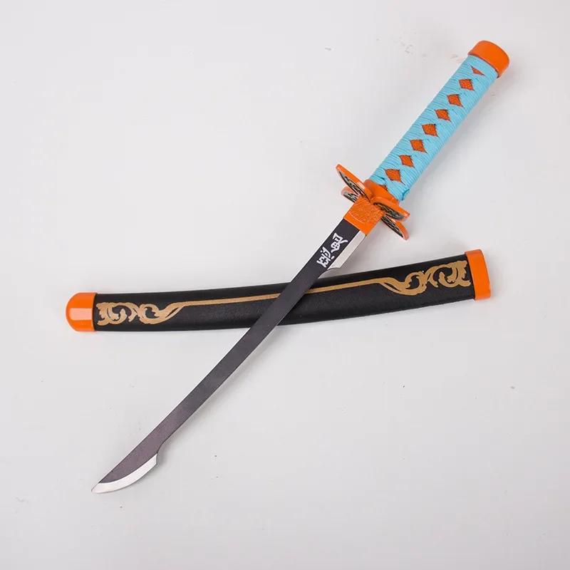 40cm Demon Slayer Metal Katana Kimetsu No Yaiba Cosplay Prop  Japanese Samurai Sword Ninja Knife Real Size Katana Anime Toy Gift