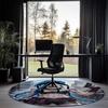Jinx Printed Round Rug Carpet Chair Rug Area Rug Entryway Doormats,for Office Chair Living Room Bedroom Kitchen Room.