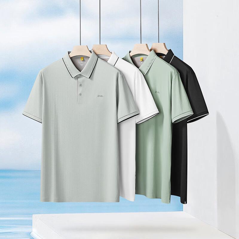 Dibenze Men's Plus Size Casual Short Sleeve Polo Shirt