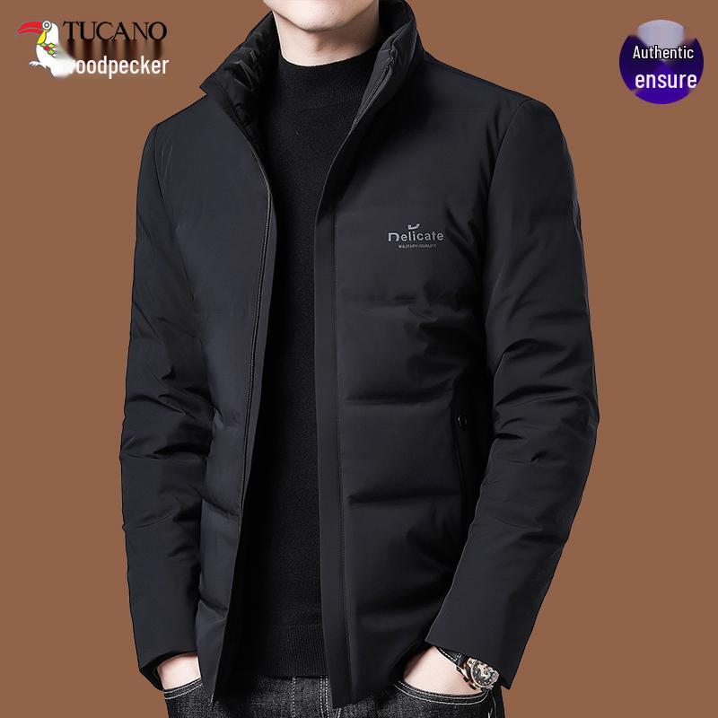 

Woodpecker Men s Stand-up Collar Thickened Cotton Jacket - Warm Winter Coat, 2024 New Style. 180 for 125–140 jin чорний