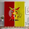 Blackout Kitchen Curtains for Bedroom Pikachus Window Curtain for Room 2 Panel Shades Home Interior Curtains Partition Living