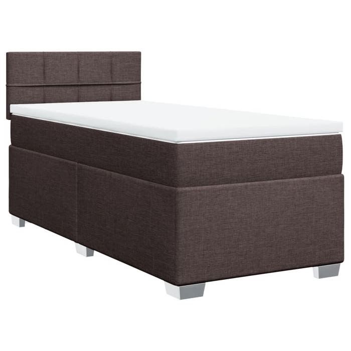 Exclusive House - Slatted Bed Base with Mattress Dark Brown 80x200 Cm