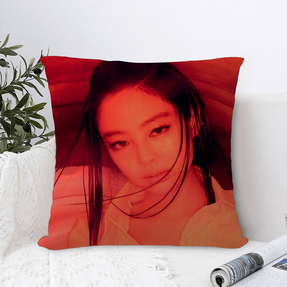Kpop BBlack Groups Pinkes Cushion Cover Pillow Cover Decor Pillowcase Printed Cushion Case for Couch