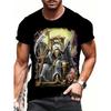 Men's Horror Skull Print T-Shirt 3D Print Vintage O-Neck Short Sleeve Fashion T-Shirts Men's Summer Street Clothing