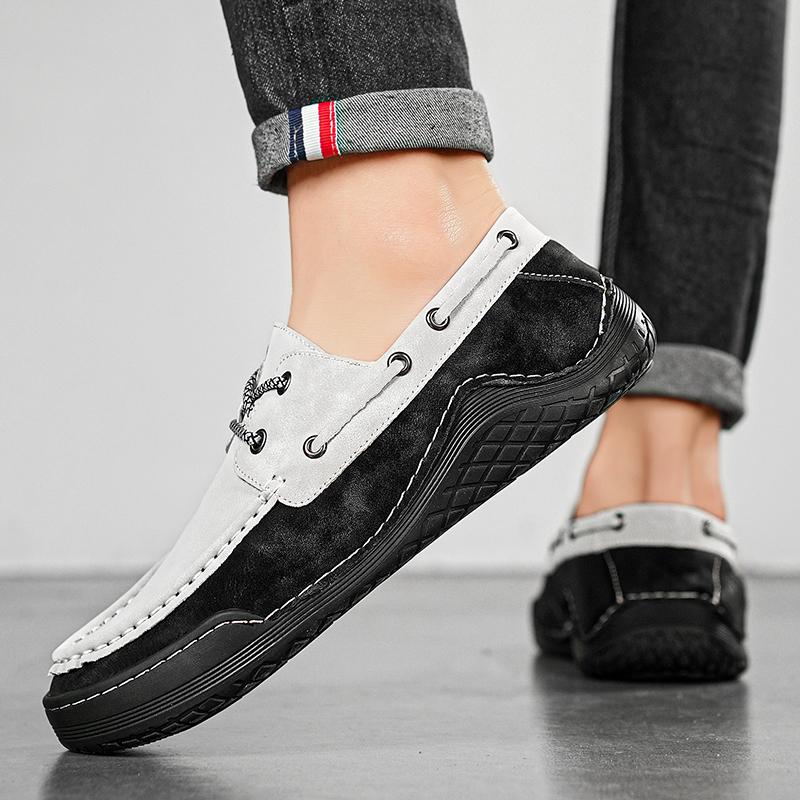 Men's genuine Leather Shoes Men lace up handmade sewing Simple Designer Men's Shoes Breathable Classic Lace-up Sneakers men