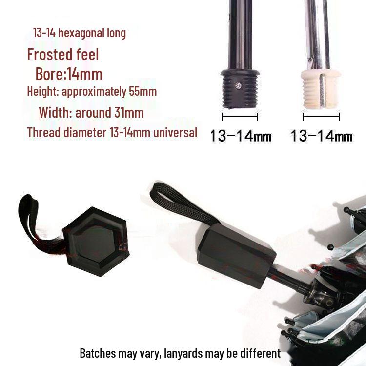 Small Black Umbrella Handle Replacement - Capsule Grip Repair Accessory