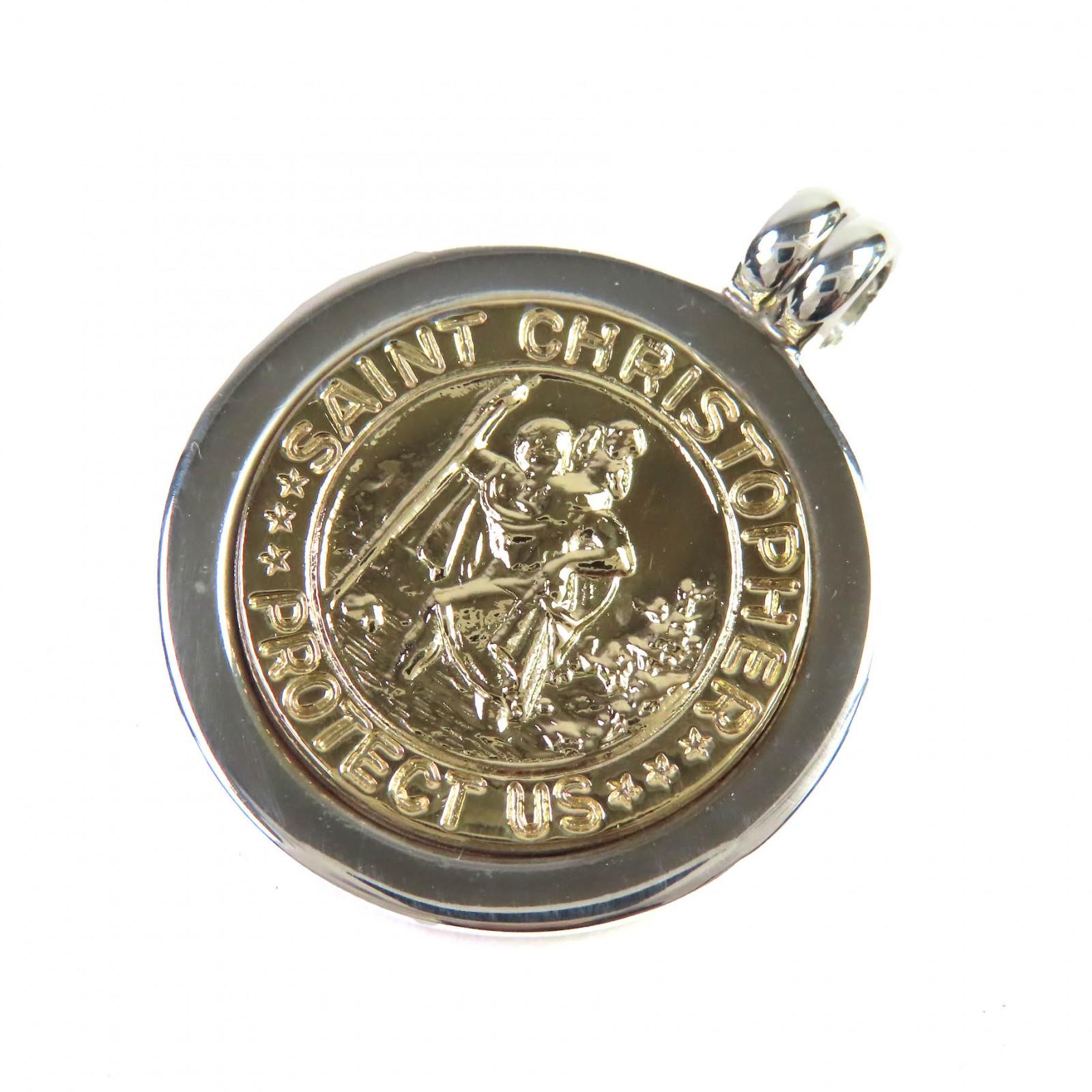 

TIFFANY&Co. Pendant top Saint Christopher Coin Silver gold SV925 Women Used