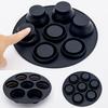 Seven-hole Cake Mold Foldable Air Fryer Baking Mold Round DIY Porous Cake Mold Food-grade Silicone Kitchen Accessories