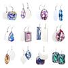 Blank Earrings Sublimation Printing Earrings Unfinished Teardrop Heat Transfer Earrings Pendant with Earring Hooks