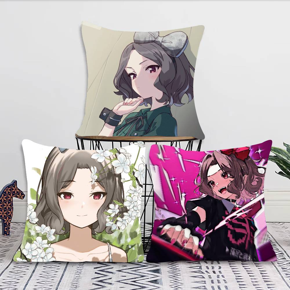 Tomo Ebizuka Anime Pillow Case Fashion Square Pillowcase Bedroom Sofa Room Ins Decoration Leisure