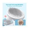 Brosse de toilettage - Brosse Chat Chien - Prise ergonomique - Nettoyage en un clic - Bleu