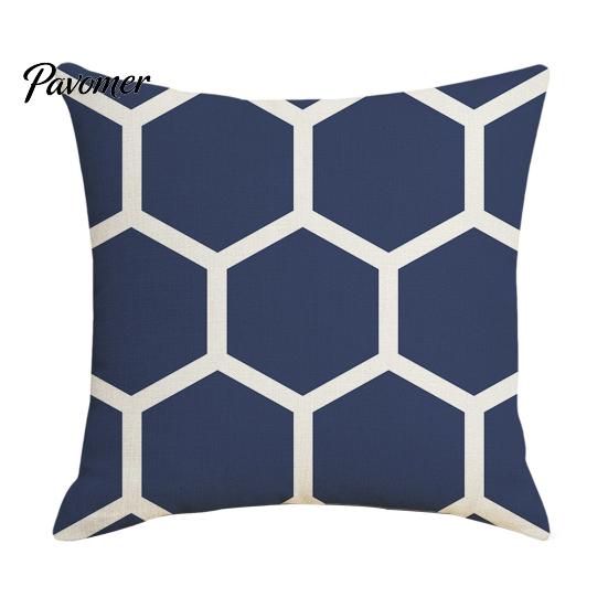 Relaxed Texture Pillowcase Geometric Pillow Cover, Washed Linen Look Throw Case with Hidden Nordic Zipper, Minimalist Cushion Cover for Sofa,