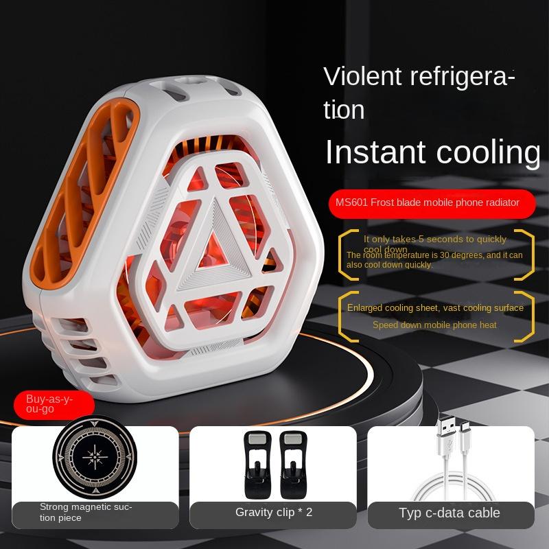 

Радіатор для мобільного телефону напівпровідникове заморожування охолодження пряма трансляція швидке охолодження водяне охолодження артефакт гра для безшумного білий